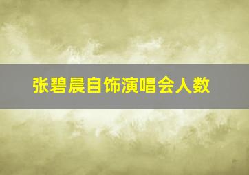 张碧晨自饰演唱会人数