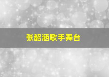 张韶涵歌手舞台