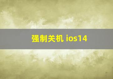 强制关机 ios14