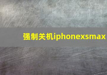 强制关机iphonexsmax