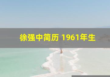 徐强中简历 1961年生