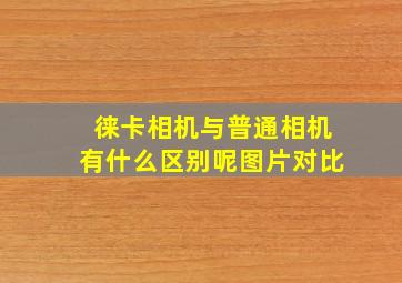 徕卡相机与普通相机有什么区别呢图片对比