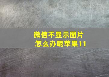 微信不显示图片怎么办呢苹果11