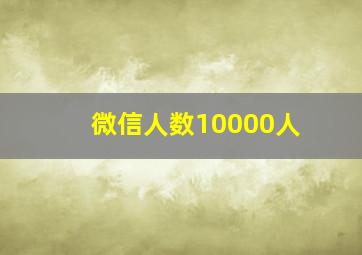 微信人数10000人