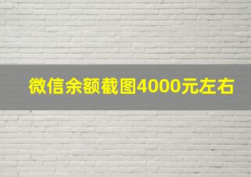 微信余额截图4000元左右