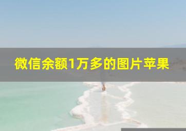 微信余额1万多的图片苹果