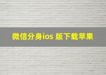 微信分身ios 版下载苹果