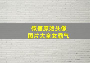 微信原始头像图片大全女霸气