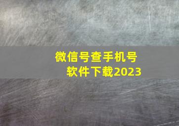 微信号查手机号软件下载2023