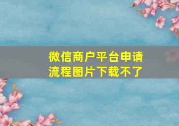 微信商户平台申请流程图片下载不了