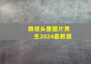 微信头像图片男生2024最新版