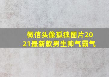 微信头像孤独图片2021最新款男生帅气霸气