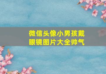 微信头像小男孩戴眼镜图片大全帅气