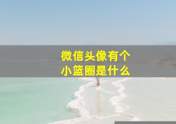 微信头像有个小篮圈是什么