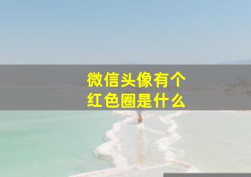 微信头像有个红色圈是什么