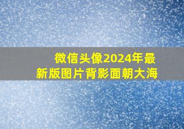 微信头像2024年最新版图片背影面朝大海