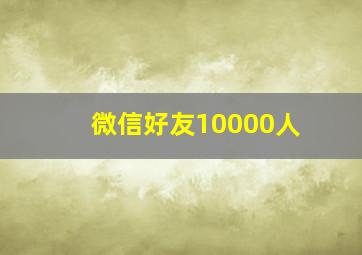 微信好友10000人