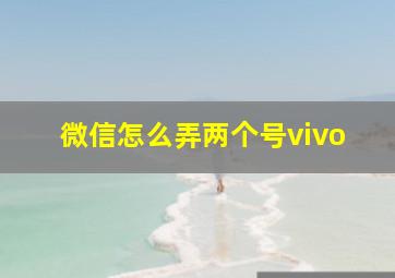 微信怎么弄两个号vivo