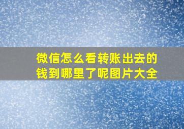 微信怎么看转账出去的钱到哪里了呢图片大全