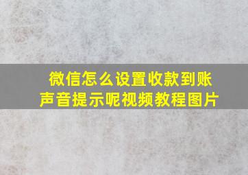 微信怎么设置收款到账声音提示呢视频教程图片