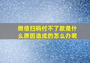 微信扫码付不了款是什么原因造成的怎么办呢