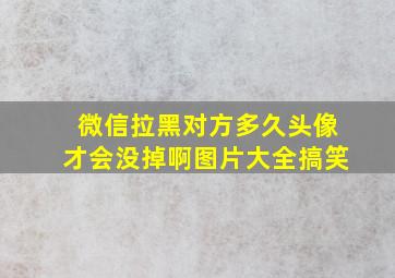 微信拉黑对方多久头像才会没掉啊图片大全搞笑