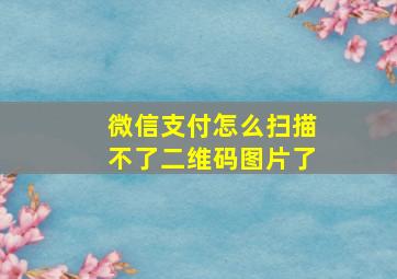 微信支付怎么扫描不了二维码图片了