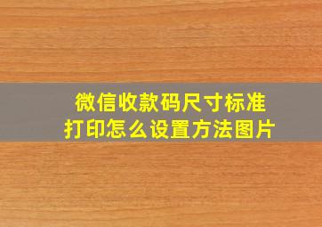 微信收款码尺寸标准打印怎么设置方法图片