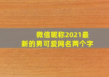 微信昵称2021最新的男可爱网名两个字