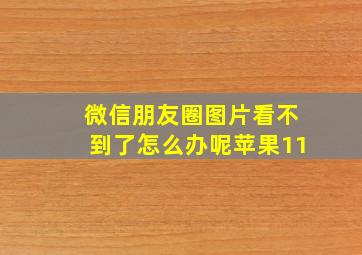 微信朋友圈图片看不到了怎么办呢苹果11