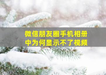 微信朋友圈手机相册中为何显示不了视频