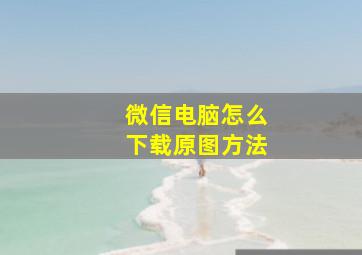 微信电脑怎么下载原图方法