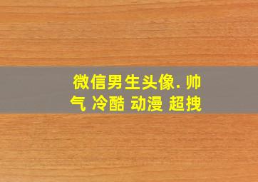 微信男生头像. 帅气 冷酷 动漫 超拽