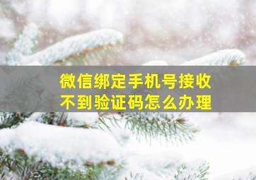 微信绑定手机号接收不到验证码怎么办理