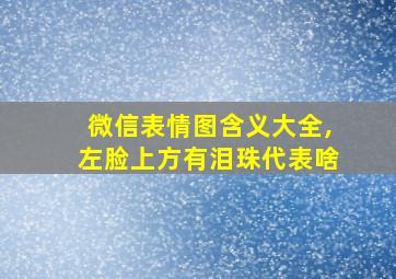 微信表情图含义大全,左脸上方有泪珠代表啥