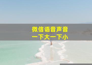 微信语音声音一下大一下小