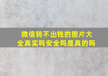 微信转不出钱的图片大全真实吗安全吗是真的吗