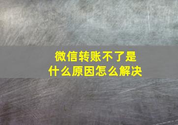 微信转账不了是什么原因怎么解决