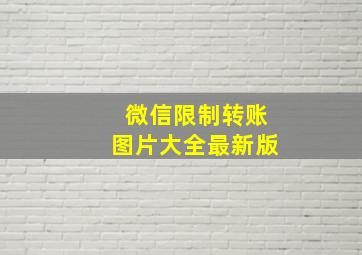 微信限制转账图片大全最新版