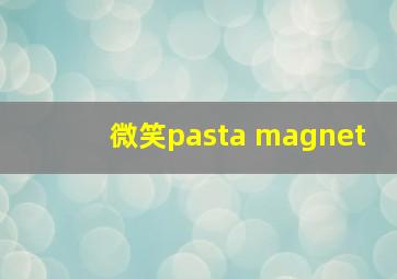 微笑pasta magnet