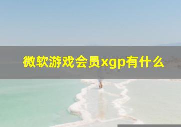 微软游戏会员xgp有什么