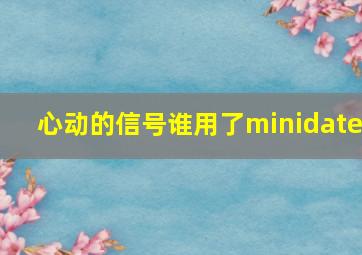 心动的信号谁用了minidate