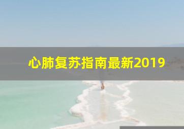 心肺复苏指南最新2019