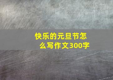 快乐的元旦节怎么写作文300字