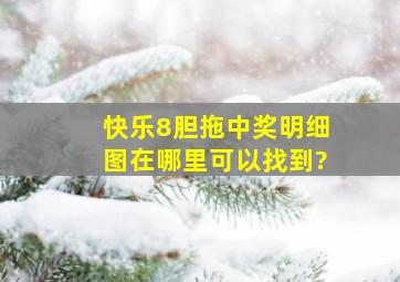 快乐8胆拖中奖明细图在哪里可以找到?