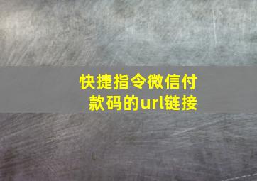 快捷指令微信付款码的url链接