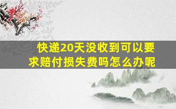 快递20天没收到可以要求赔付损失费吗怎么办呢