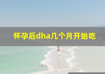 怀孕后dha几个月开始吃