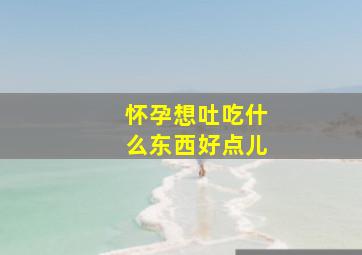 怀孕想吐吃什么东西好点儿