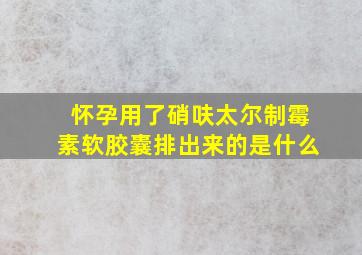 怀孕用了硝呋太尔制霉素软胶囊排出来的是什么